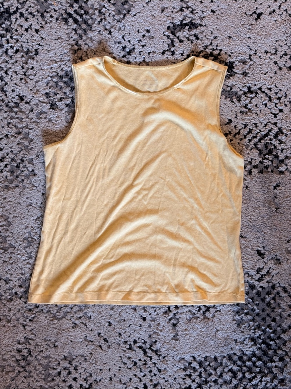 Christopher & Banks Pale Yellow Sleeveless Crewneck Tank